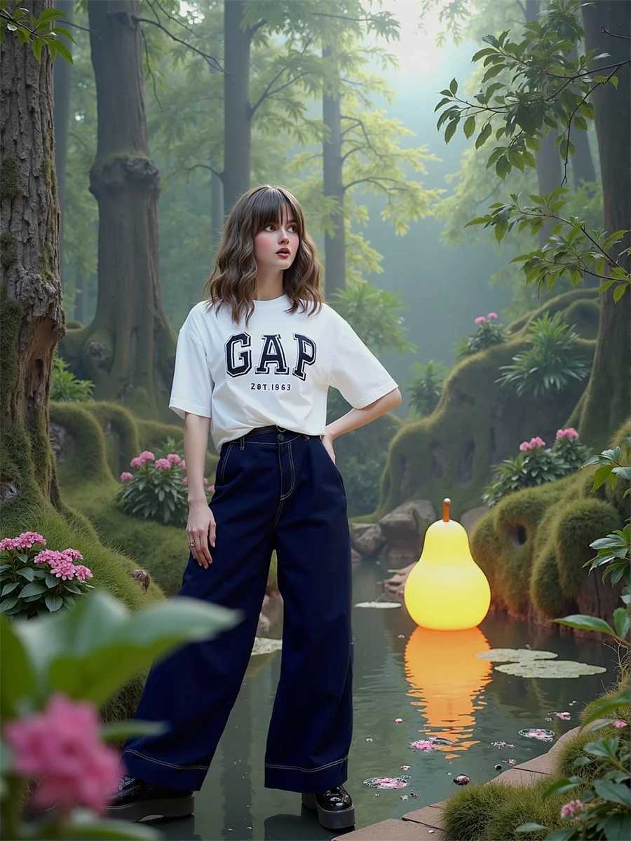 Baggy Wide Leg Denim Jeans Women Vertical Striped Panelled Design High Waisted Casual Loose Fit Autumn Winter Warm Thick Fashion Z250910