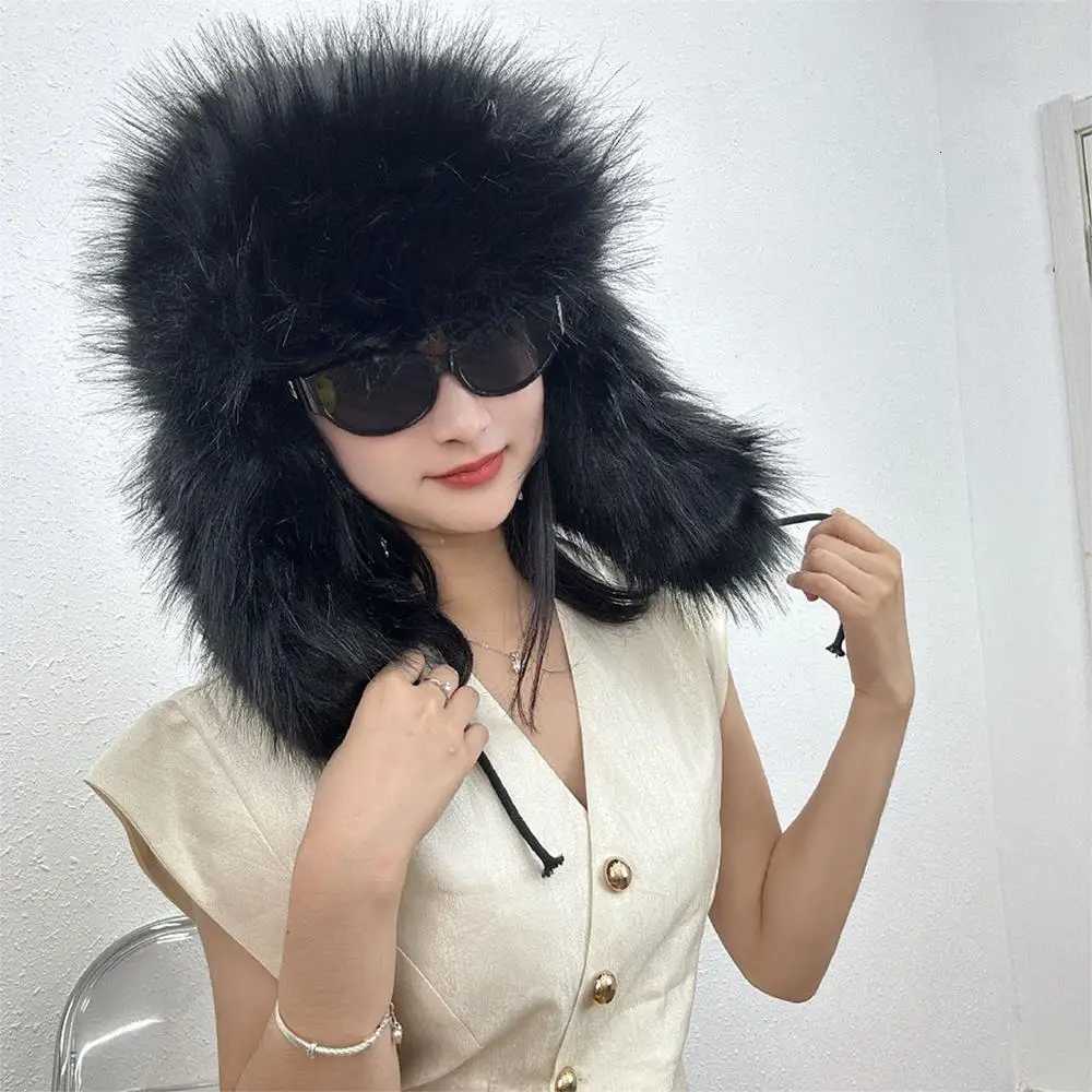 Fluffy Fur Russian Female Earfl C Faux Fur Winter Warm Hats For Women Men Y2K Ushanka Hat Russian Hat Beanies Bomber GorroXJ250910