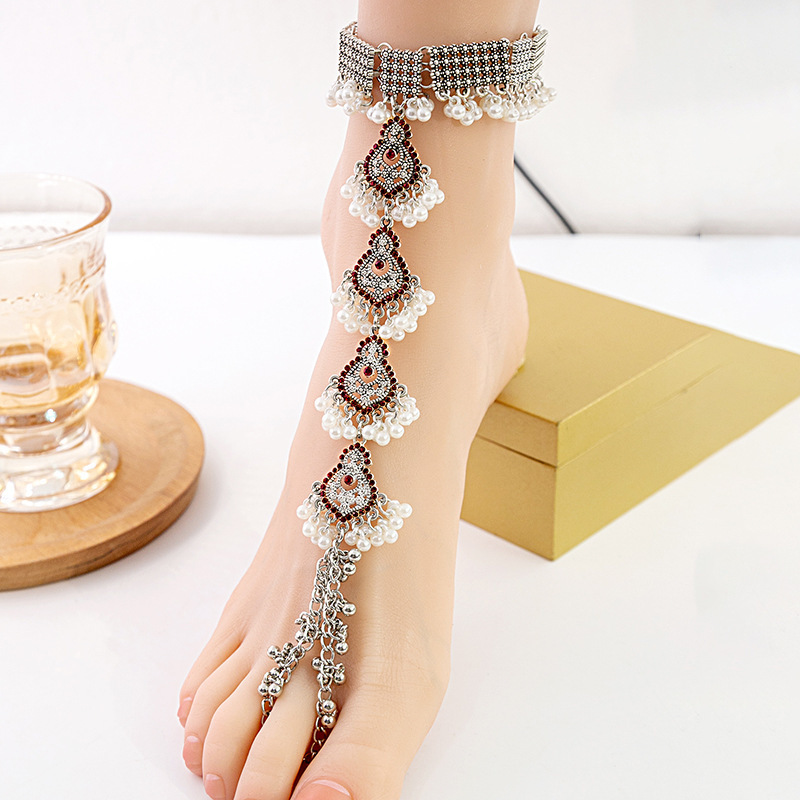 Jewelry Elegant Unisex Round Anklet: Distinctive Tribal-Inspired Charm for Your Feet Trendy Single Piece Beaded Anklets Timeless Boho Chic Accessory