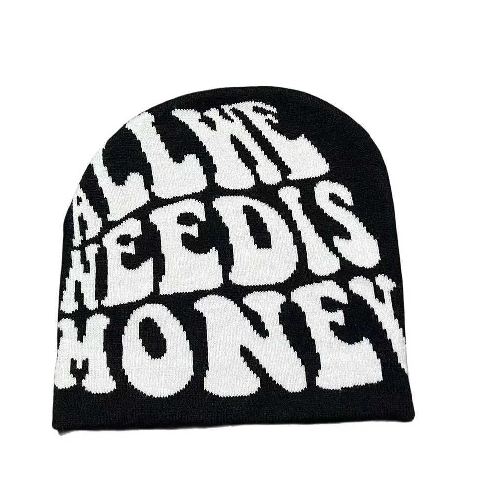 Fashion Wool Acrylic Knitting Hat Y2k Warm Hip Hop tter Printing Ins Beanie Bonnet Men Wen G250910
