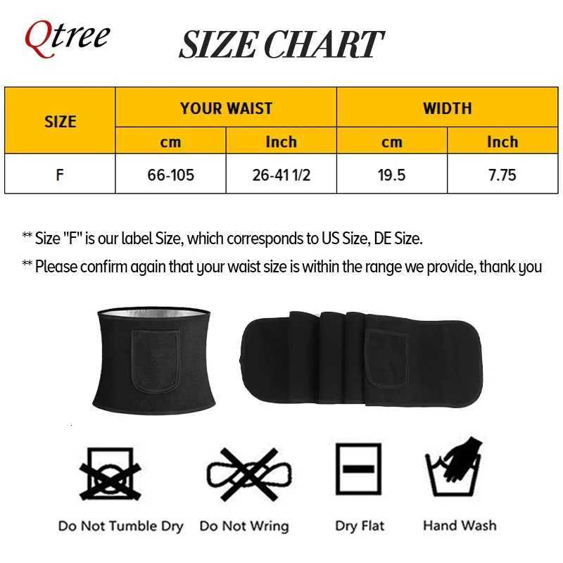 Qtree Men Sauna Sweat Belt Body Shaper Waist Slimming Bandage Wrap with Pocket Abdomen Belly Tummy Control Shapewear W250910