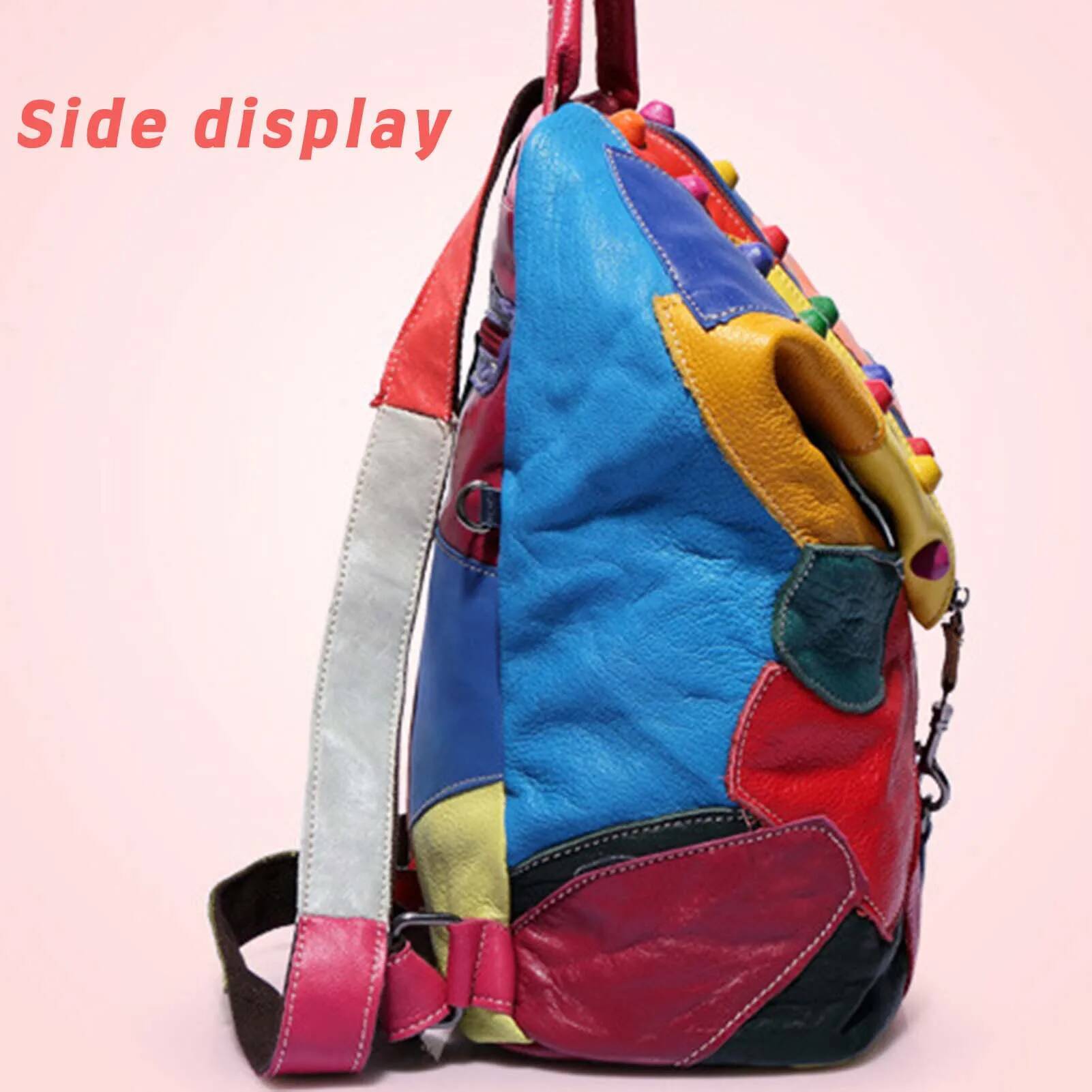 Stylish ing Leather Rivets Backpack Wear-resistant Waterproof Bag For Daily Work Travel Party high-quality