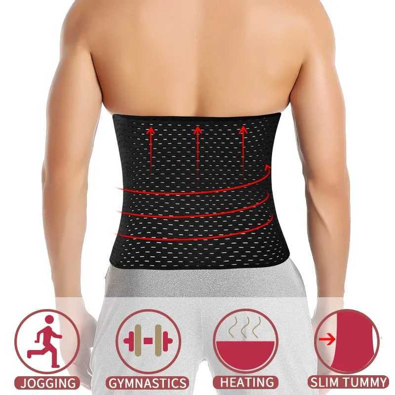 Mens Waist Corset Abdomen Reducer Slimming Belt High Compression Shapewear Modeling Strap Workout Girdle Faja W250910