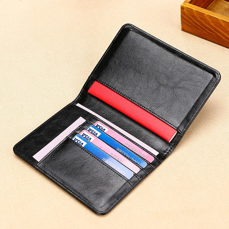 Passport Holder RFID Blocking Genuine Leather on Cover for Passport Bag Multifunctional Travel Air Ticket Leather Case Wallet250906
