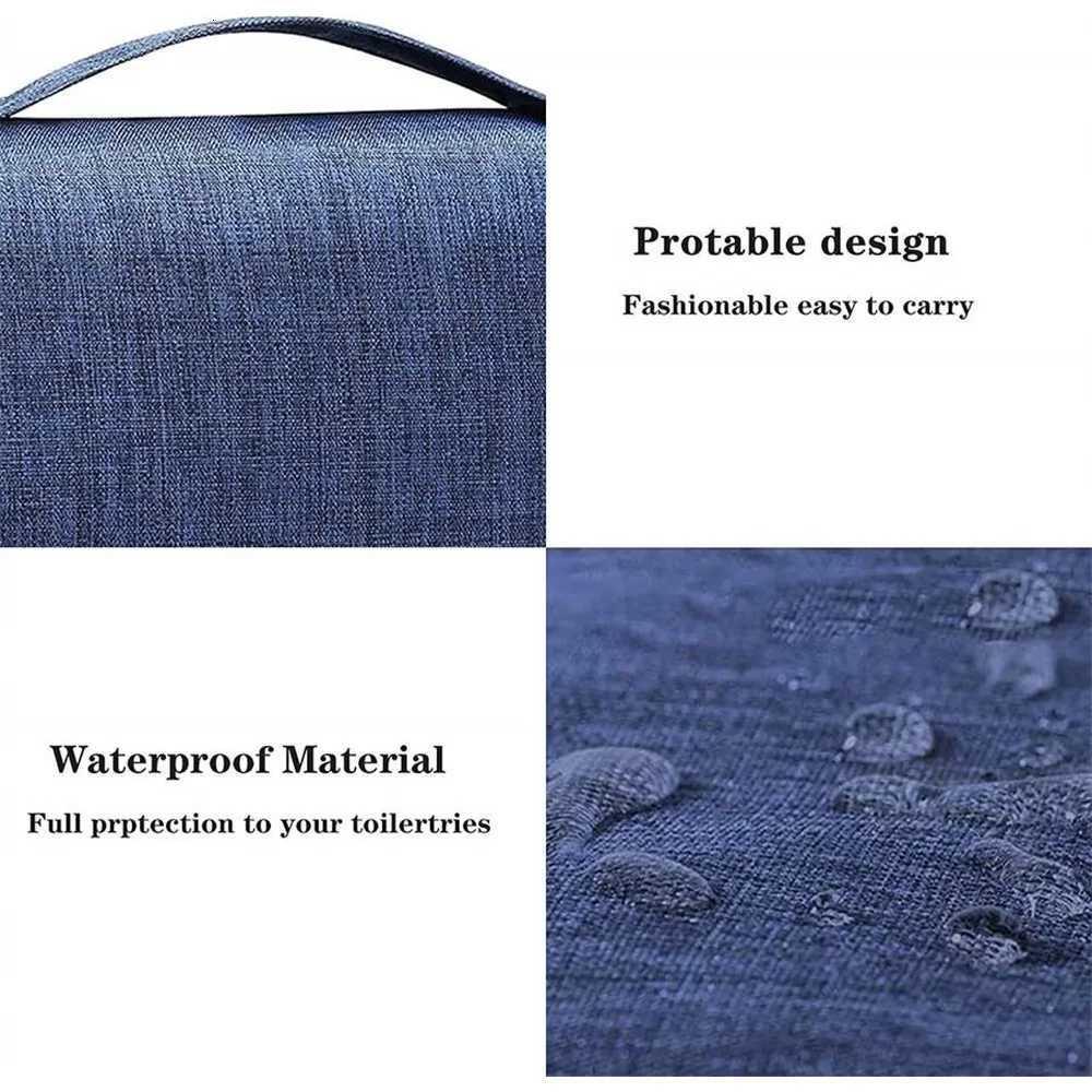 Portable Toiletry Washbag with Hanging Hook Waterproof Women Bathroom Cosmetic Storage Bag Large Capacity Travel Men Makeup CaseXJ250910
