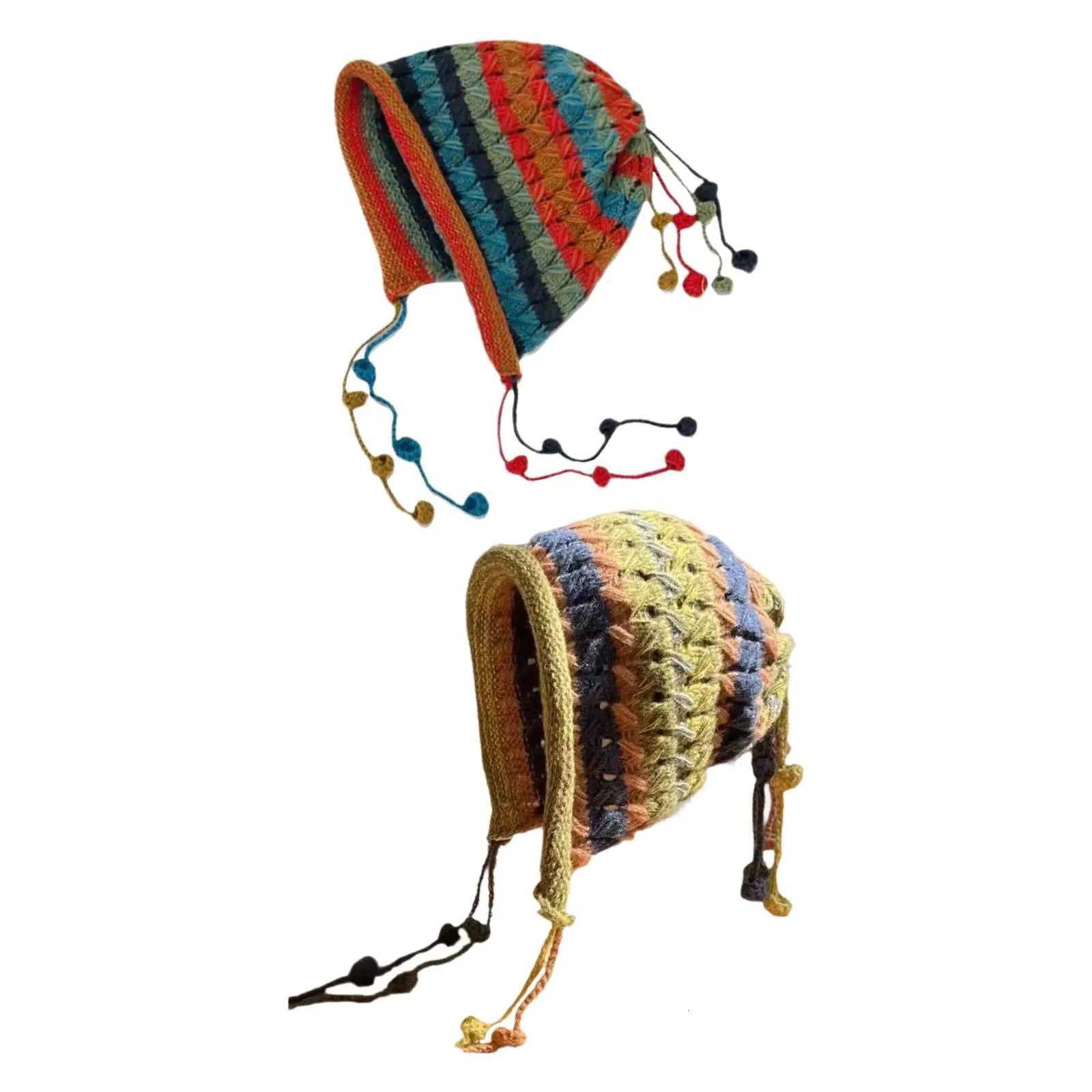 Crochet Beanie Tassel Wen Knitted Hat for Cam Party packing Autumn G250910