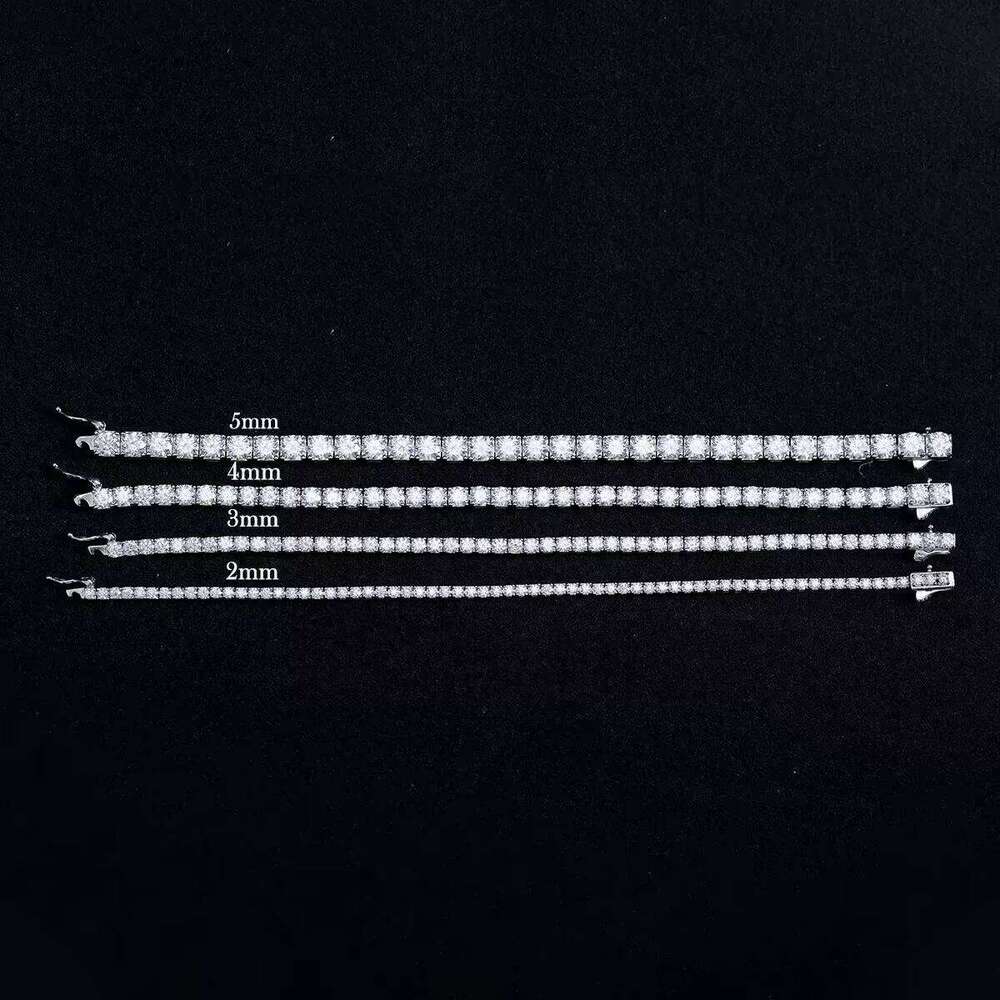 S Sterling Sier Moissanite Tennis Bracelet European and American Fashion Versatile Ins Style High-end Shining Jewelry