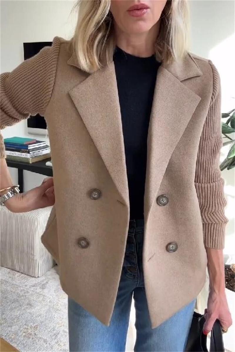 2025 Spring New European and American Fashion Women's Fashion Elegant Wool design Patch Coat Designer Coat