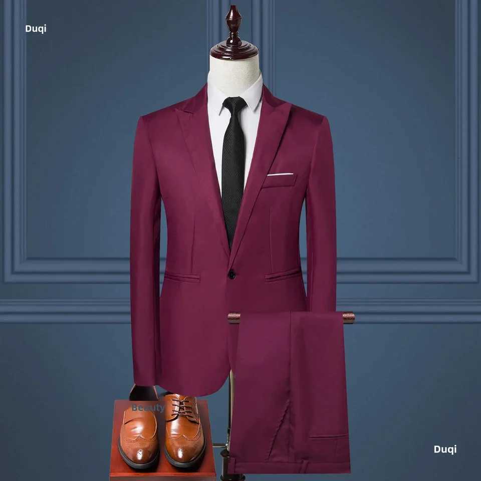 Koreanstyle Westernstyle Suits Mens Business Casual Professional Tuxedo Twopiece Set Clothing Trade Across Borders W250910