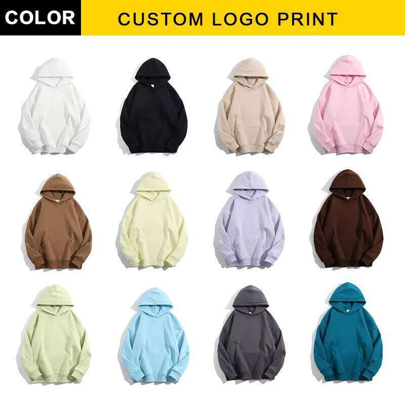 Heavyweight Men's Embroidered Logo 420 Gsm Blank Wool Cordless Oversized Cotton Hoodie