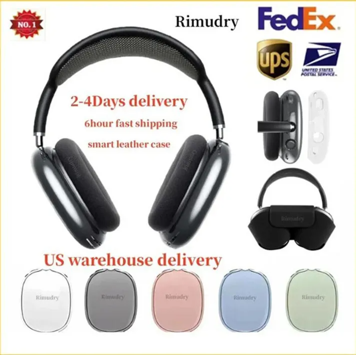 USA Stock for Airpods Pro 2 Max Bluetooth Headphone Maxes Earbuds Accessories Airpod TPU Silicone Case AirPodsPro Max 2 ANC Noise Cancelling Headset C