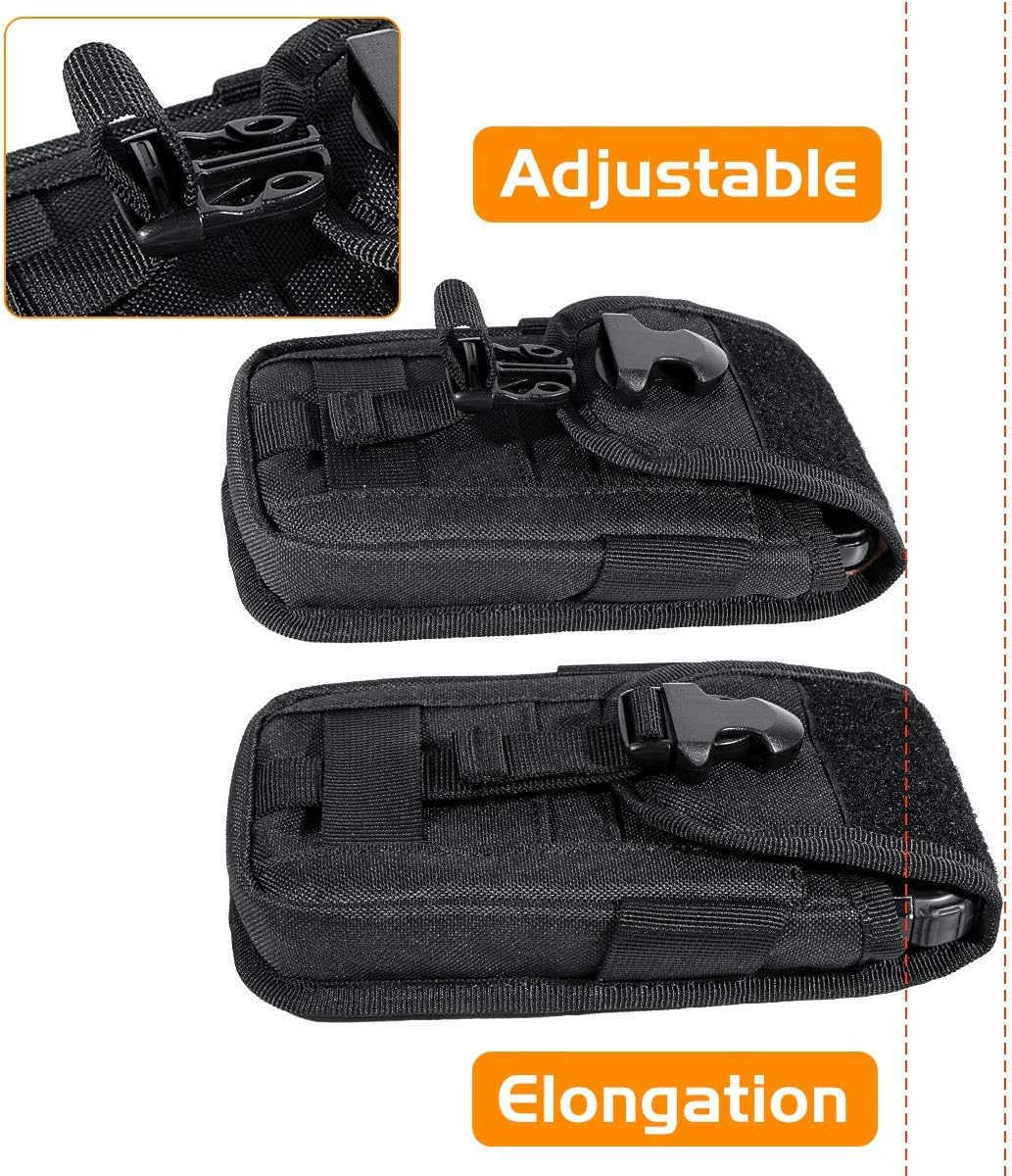 Tactical Phone Holster Pouch Tactical Smartphone Pouches Cellphone Case Molle Gadget Bag Molle Attachment Belt Holder Waist Bag for 4769 with US Flag 