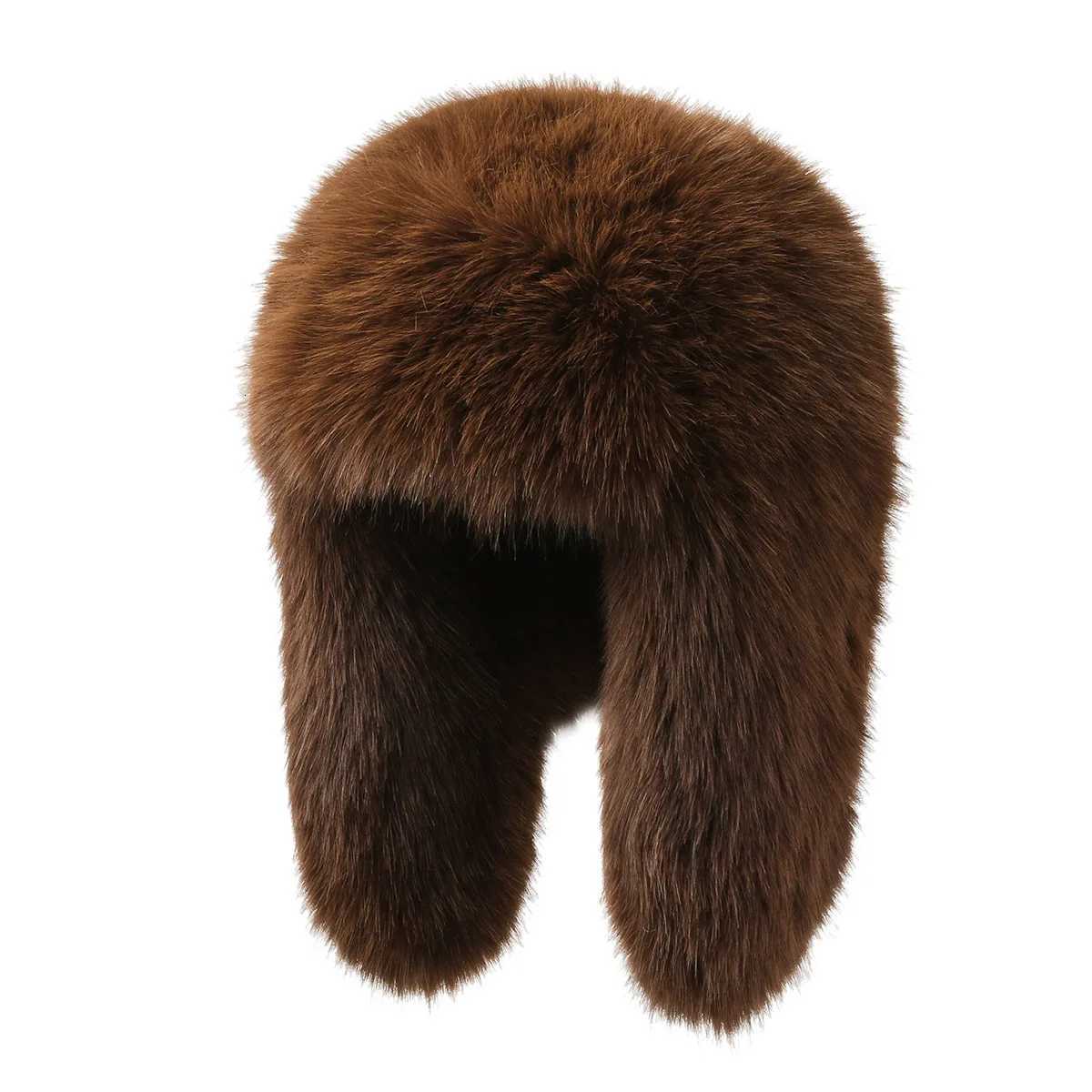 Winter Keep Warm Lei Feng Hat Women Faux Fur Outdoor Thicken Trper Earfl Ski C Beanies Pulr Cs MenXJ250910