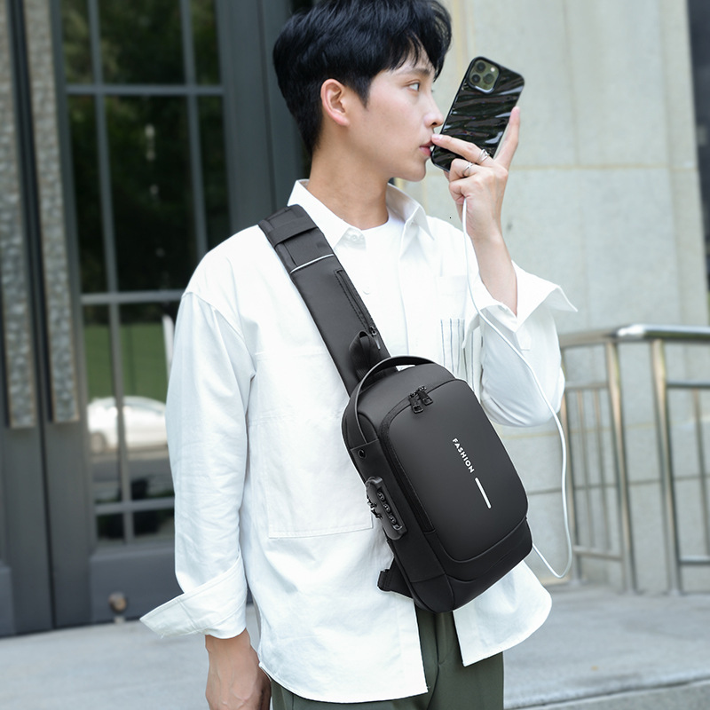 Men S Chest Bag With Free Shipping Combination Lock Luxury Bag Motorcycle Bag Platform Hot Selling Crossbody Bag Large Capacity Anti Theft Designer Ba