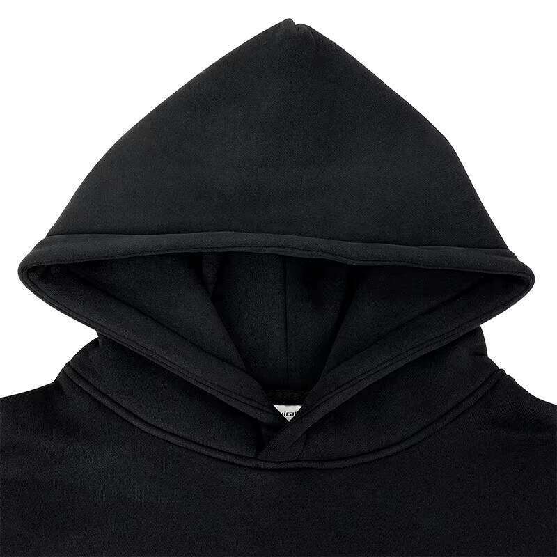 Fashion 380g Cotton Heavyweight Solid Color Oversized Cordless Drop Shoulder Hoodie