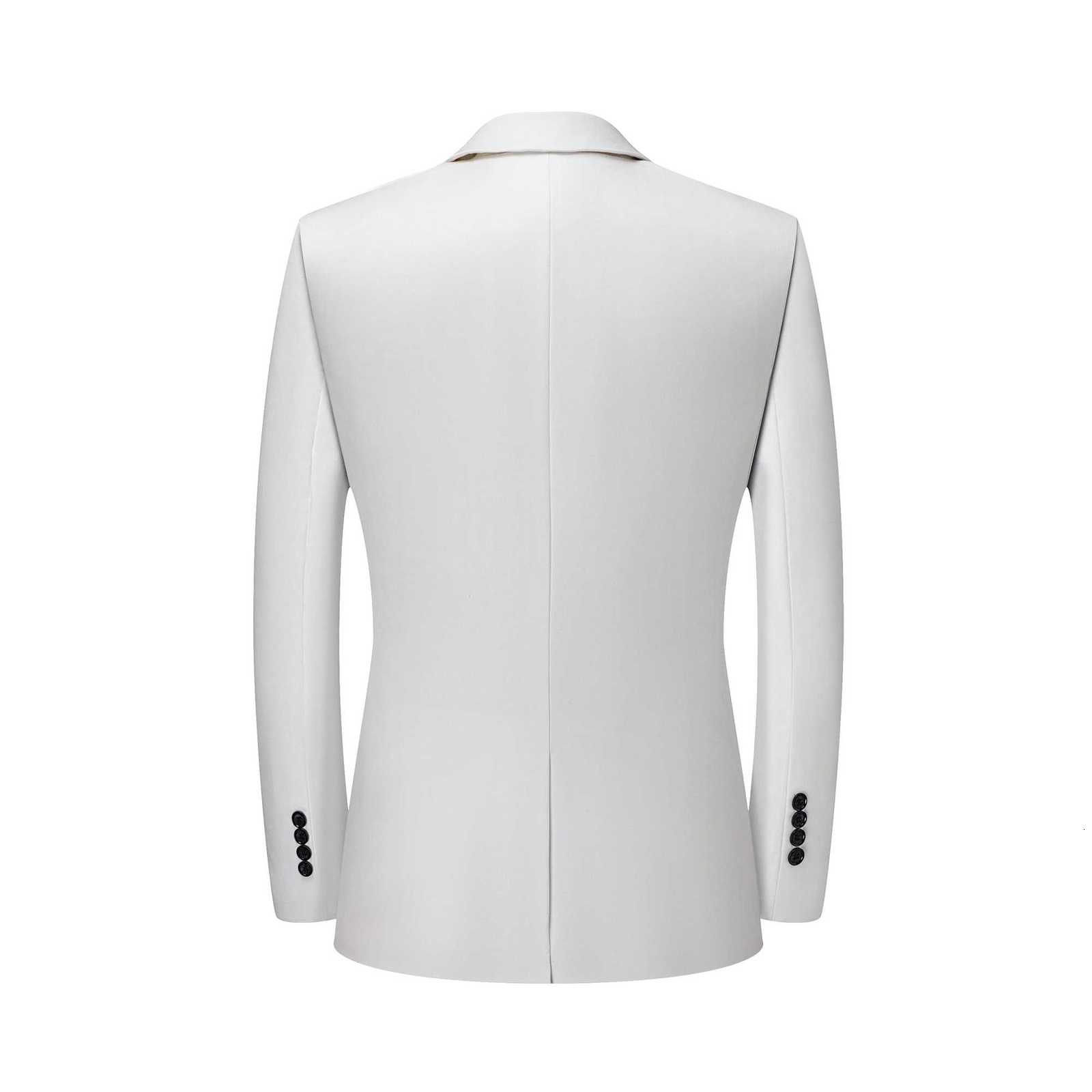 Mens White HighEnd Suit TwoPiece Suit Four Seasons Business Formal Wear AntiWrinkle NonStick Wool Suit Workplace Work Cloth W250910