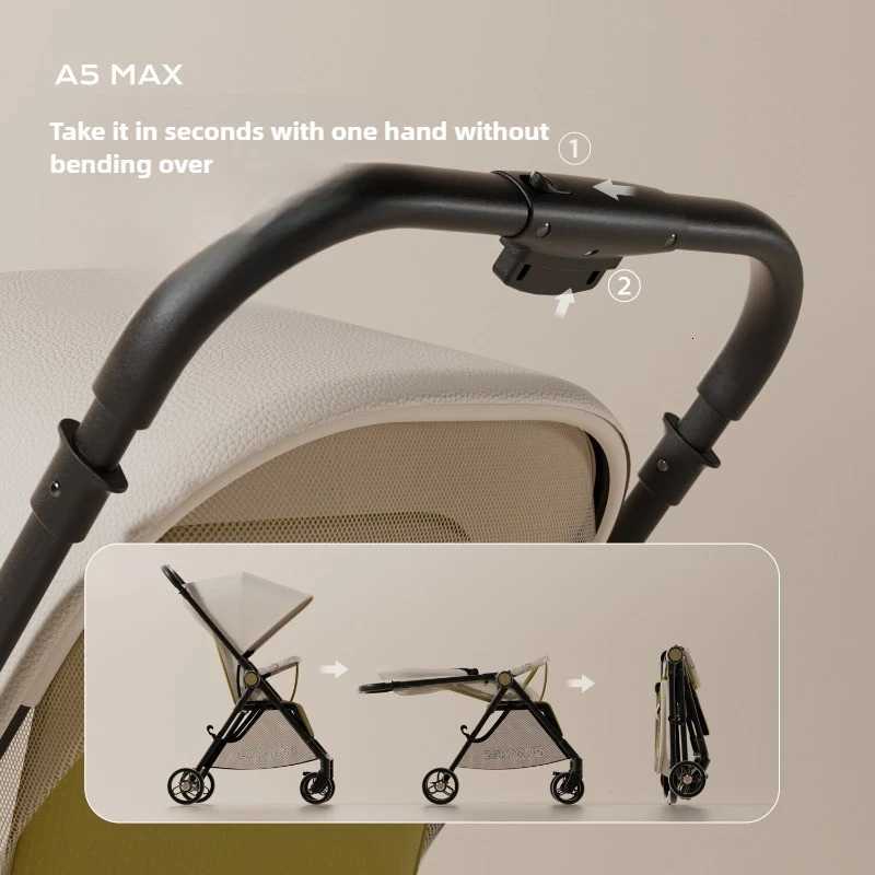 2025 New Model Newborn Lightweight Twoway Sitting and Lying Fourwheel Baby Stroller Baby Stroller Can Be Taken on The Plane W250910