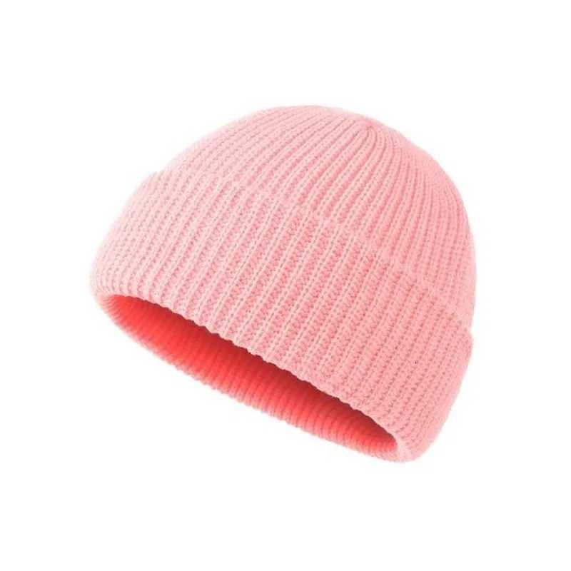 Solid color knitted woon hat for men and wen hiphop melon skin hat suitab for kee warm and cold in autumn and winter G250910