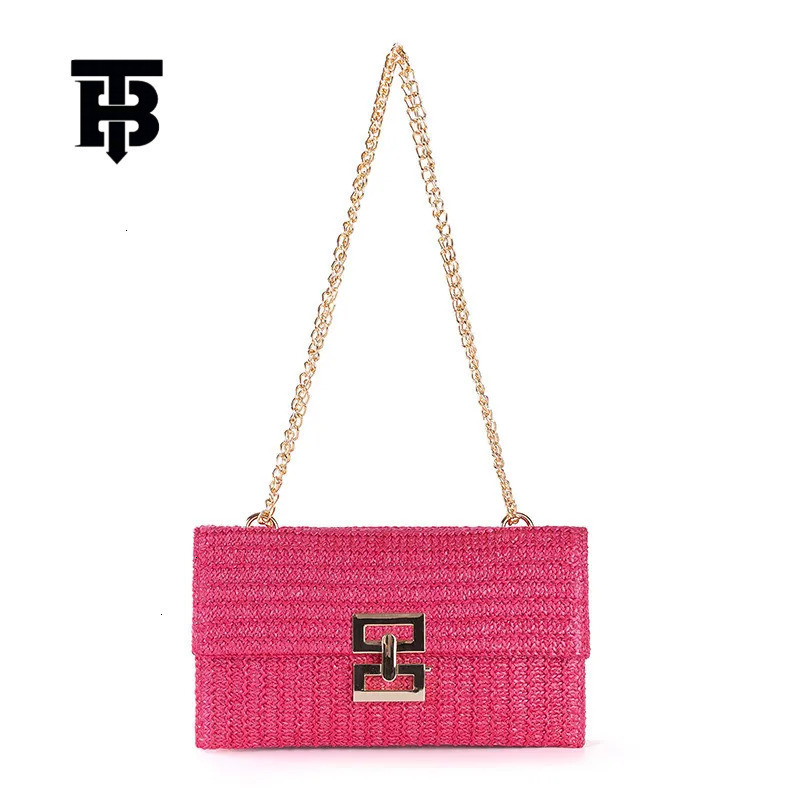TB BHULAMTE 2025 New Luxury Designer Bag Vacation Style Multi-cavity Chain Flap Twisted Designer Handbag Fashionable Woven Shoulder Crossover Women�