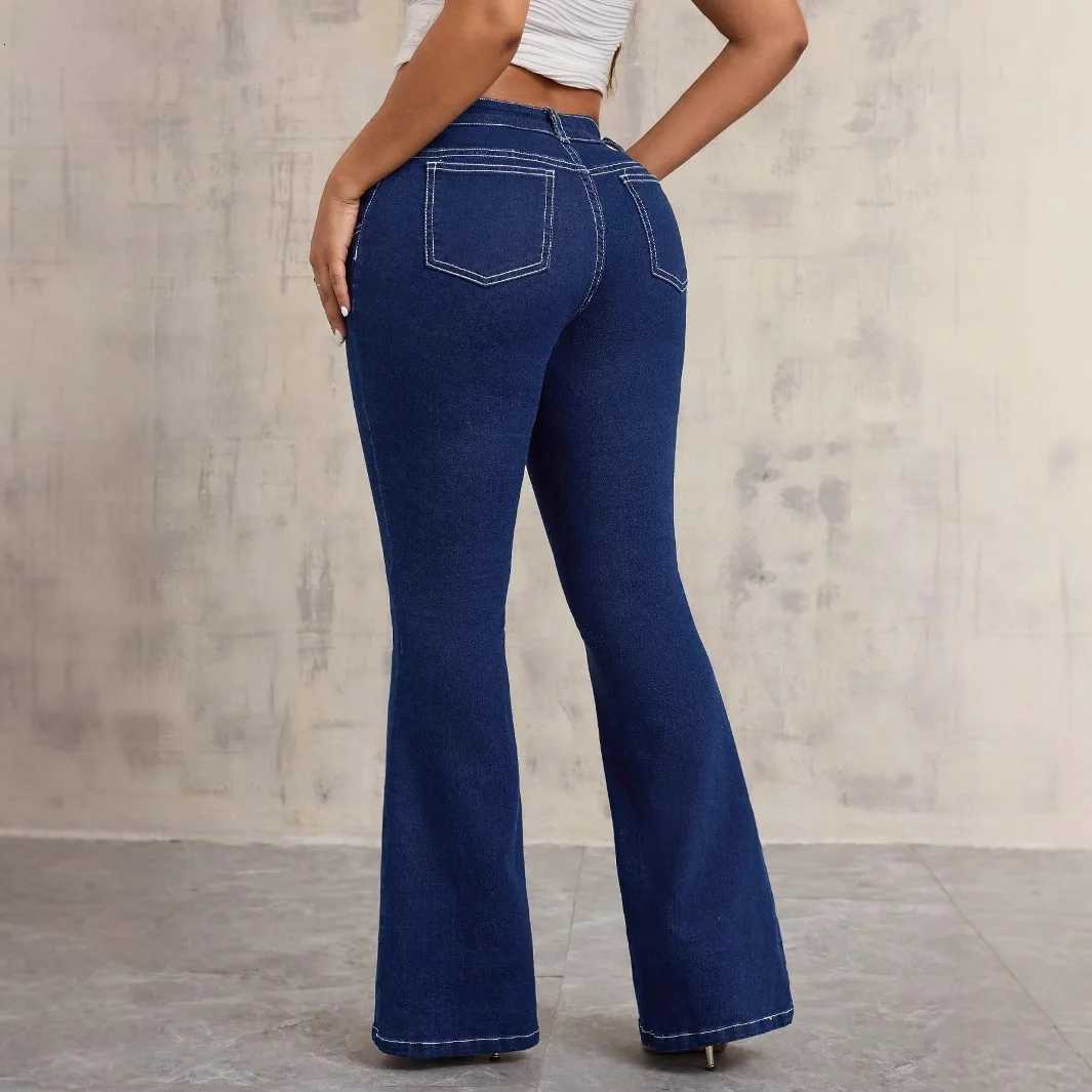 Flare Pants Jeans Women Boot Cut Low Waist Stretch Washed Distressed Pockets Female Vintage Trousers 2025 Streetwear Denims Z250910
