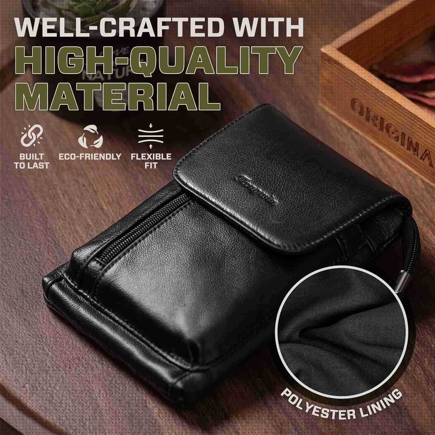 Genuine Leather Small Crossbody Bag for Men Women Cellphone Belt Pouch Bag Travel Passport Wallet Shoulder Holster Z250910
