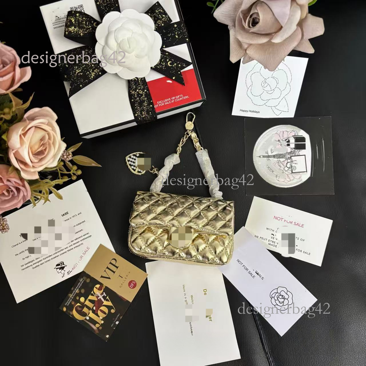 Membership Gift Vip A Pearl Abacus Mini CF Coin Chain Patent Luxury Mirror Designer Pendant Small Square Bag