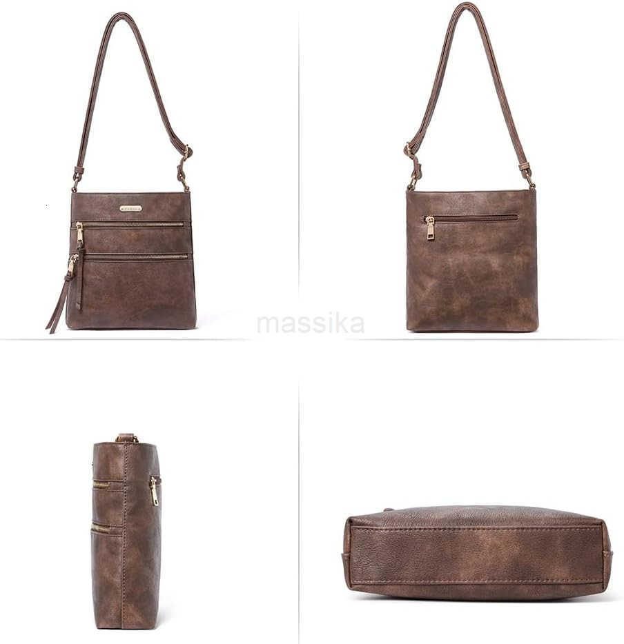 Crossbody Purses for Women Medium Size Zipper Pocket Adjustable Strap Soft Leather Womens Shoulder Handbags M250910