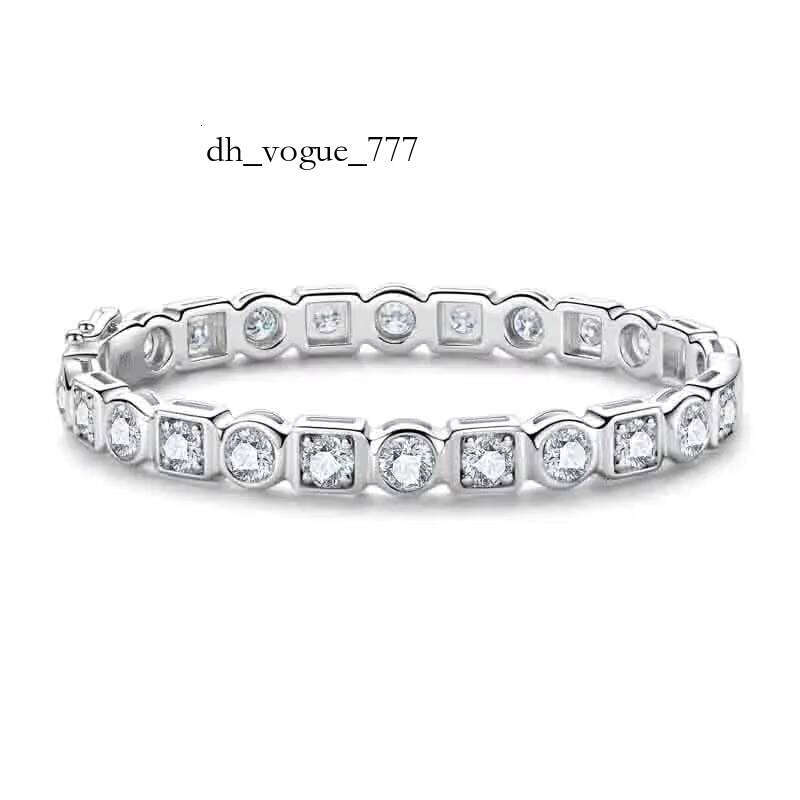 Dia Tennis Sterling Sliver Round Cut Moissanite Classic Bracelet For Women & Men Jewelry
