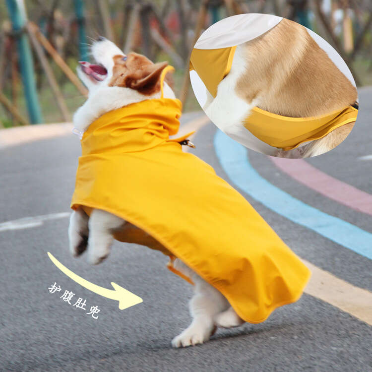It Casual Cape Belly Cover Corgi Teddy Golden Retriever Pet Raincoat Easy-to-Wear Dog Clothes