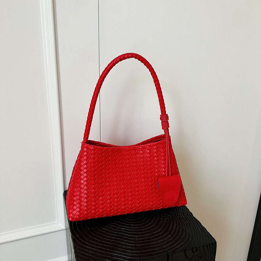 Niche Handwoven Underarm Fashion Casual Handheld Mother-Daughter Large Capacity Shoulder Bag for Women