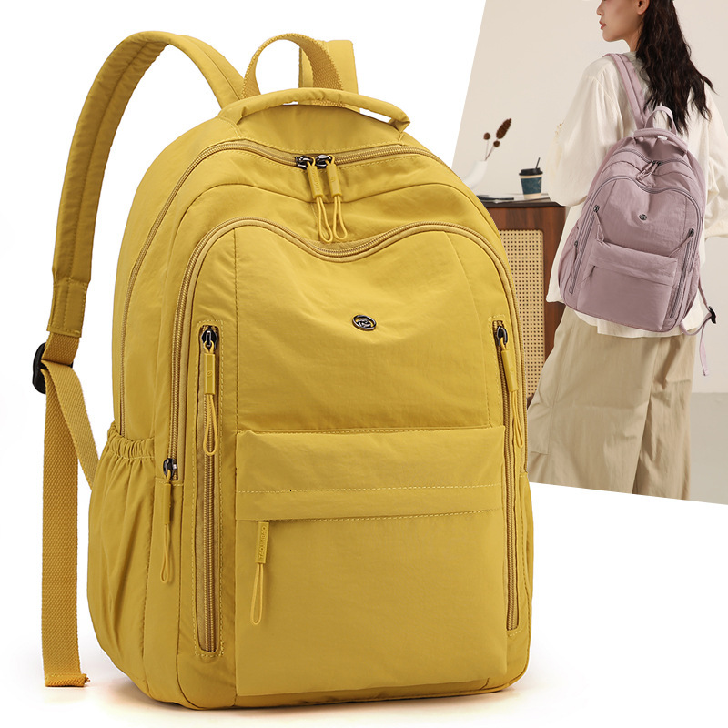 Ultra-light Waterproof Nylon Fabric Travel Cycling Outdoor Sports Backpack Multi-compartment Large Capacity Women's Double Shoulder Bag