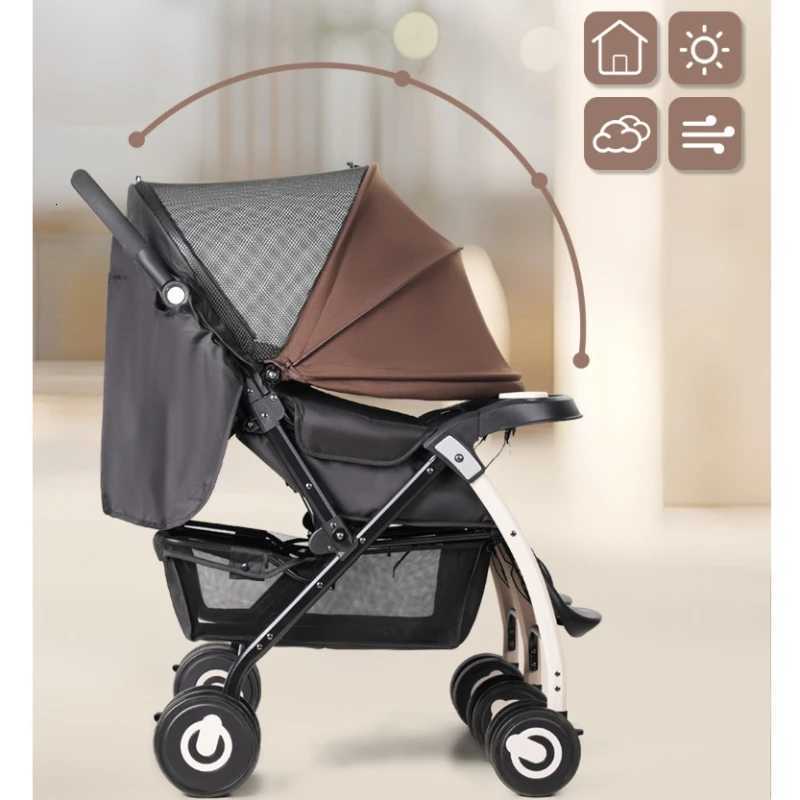 2025 New Twin Baby Stroller Can Sit Lie Foldable Stroller Lightweight High View Stroller W250910