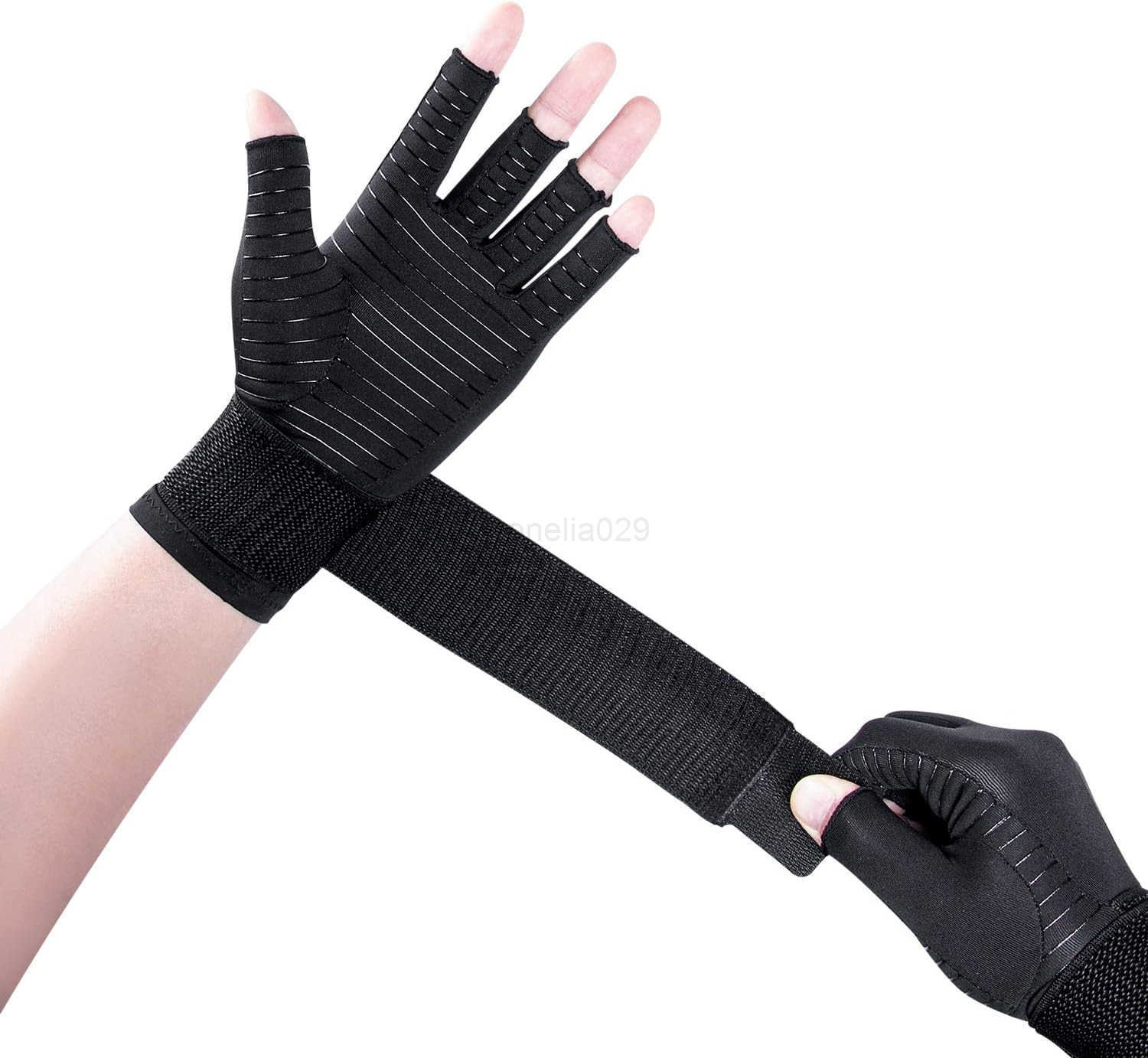 Compression Arthritis Gloves with StrapCarpal TunnelTypingSupport W250910