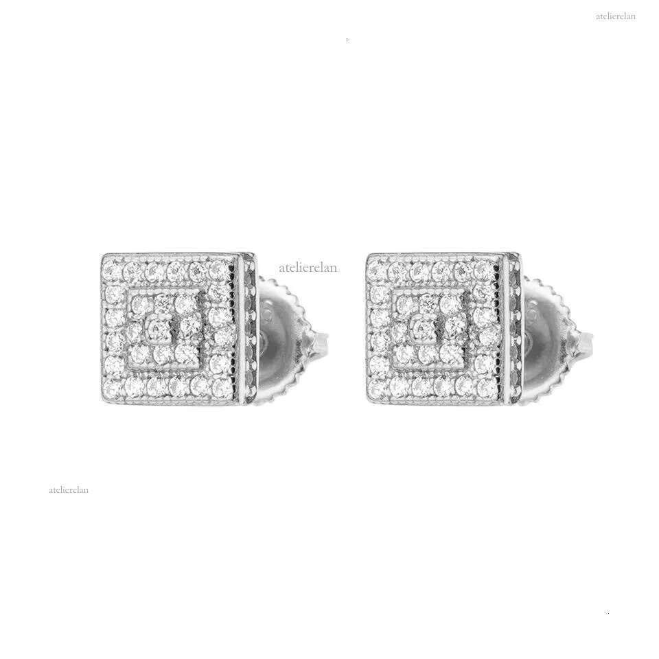 High Quality Custom Moissanite Earing Sterling Sier Jewelry Zircon Gold Plated Stud Earrings for Men