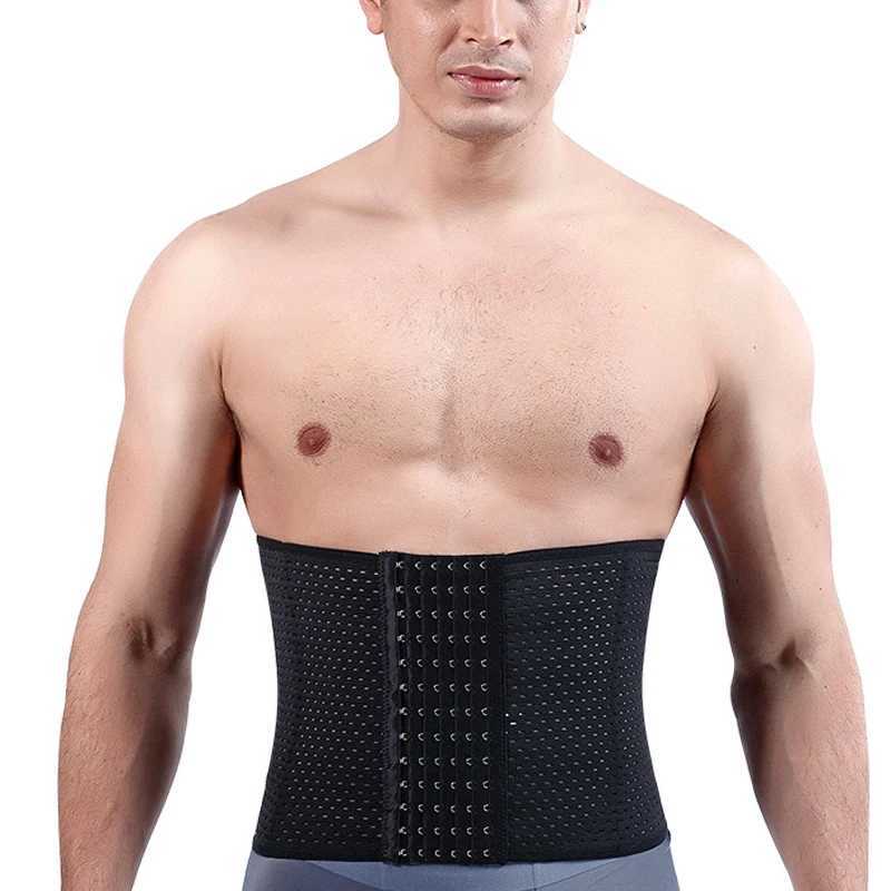 1pcs Men Sports Slimming Body Shaper Waist Trimmer Belt Corset Belly Control Belt Fitness Shapewear Reduce beer belly W250910