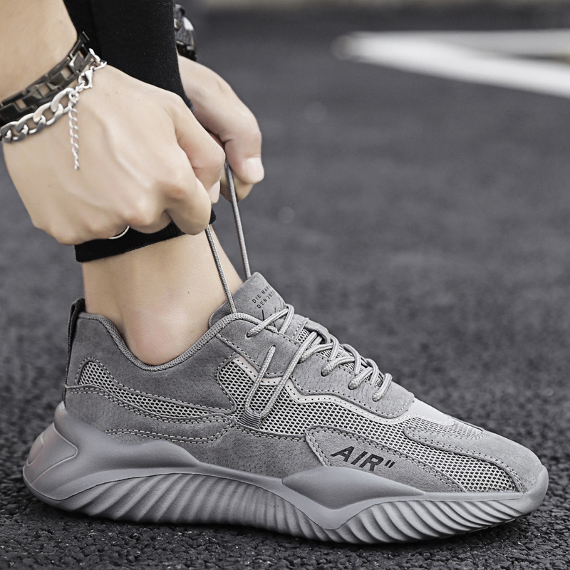 free shipping designer Casual Shoes Mens breathable new trend sports leisure shoes versatile for teenagers hollowed out mesh dads trendy shoes