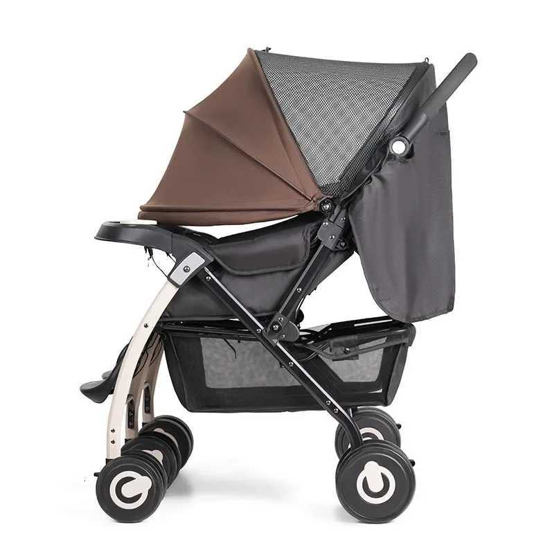 2025 New Twin Baby Stroller Can Sit Lie Foldable Stroller Lightweight High View Stroller W250910
