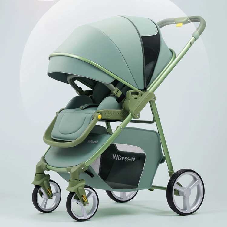 2 In 1 Portable Multifunctional Baby Stroller High Landscape Pram Carriage Basket Baby Carriage Baby Stroller 0 To 3 Years W250910