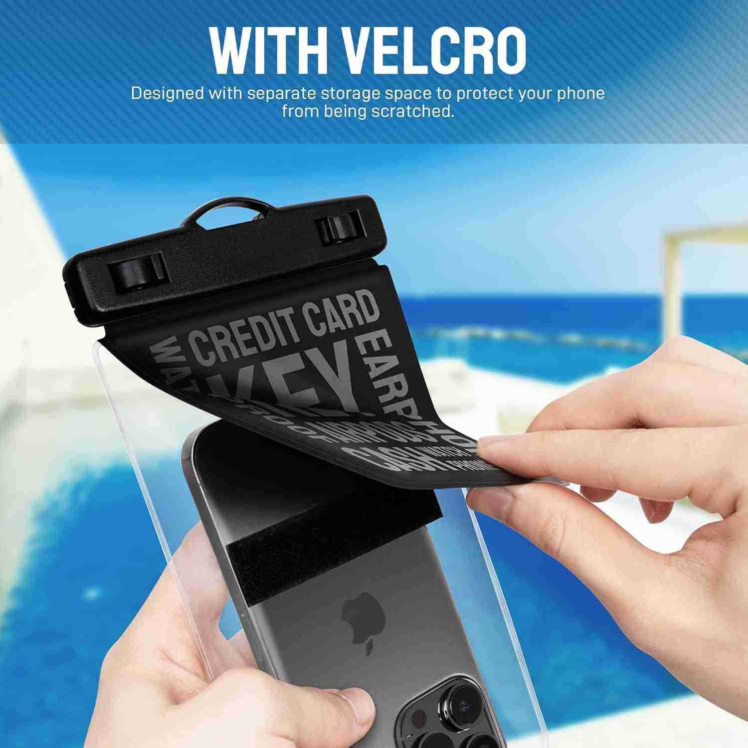 Universal Waterproof Phone Pouch Double Space IPX8 Dry Bag with Lanyard for iPhone 16 15 14 13 12 Pro Max XS XR X S25 S24 S23 Ultra Fit All Phones Up 