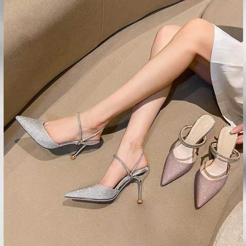 Pointed Toe Shallow Pumps Ladies Heels Shoes Female Fashion slippers 2025 New high Heels Shoes For Women Footwear sandals W250910