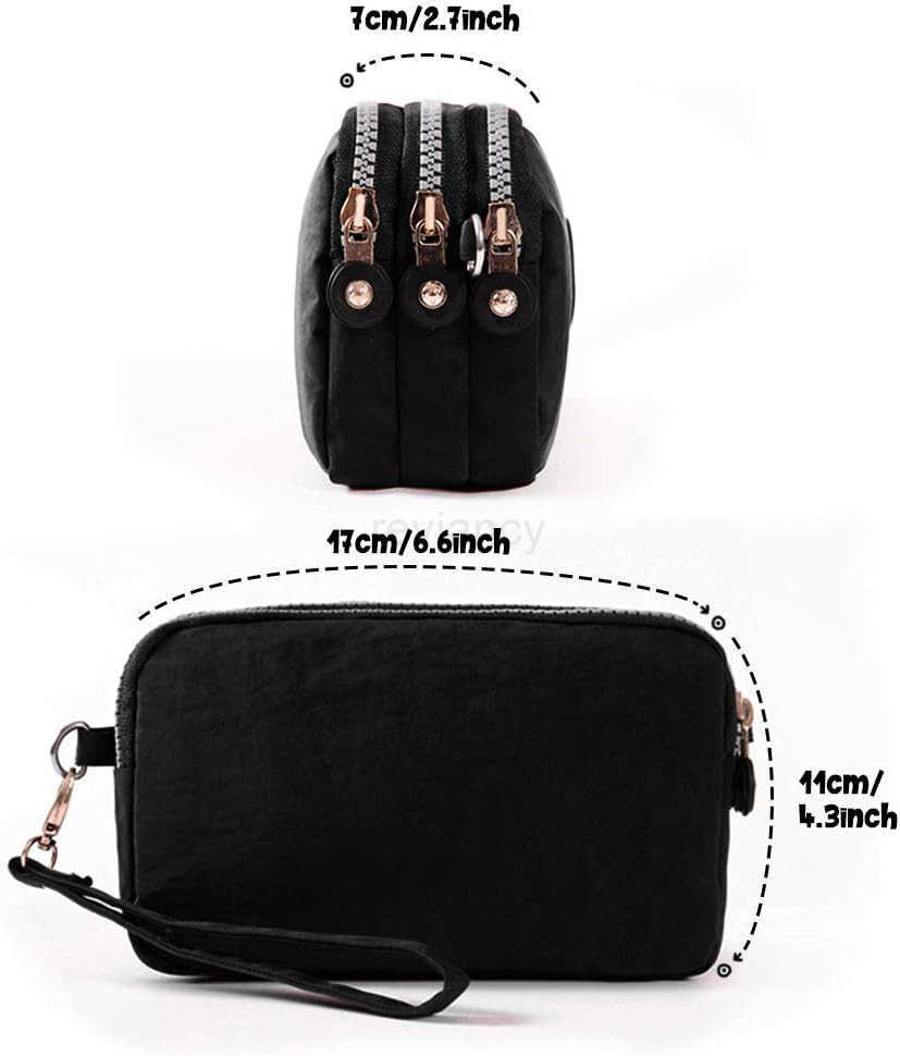 Crossbody Shoulder Bag for Women Lightweight Travel Purse 3 Layers Zipper Wallet Wrist Bags Casual Sling BagsW250910