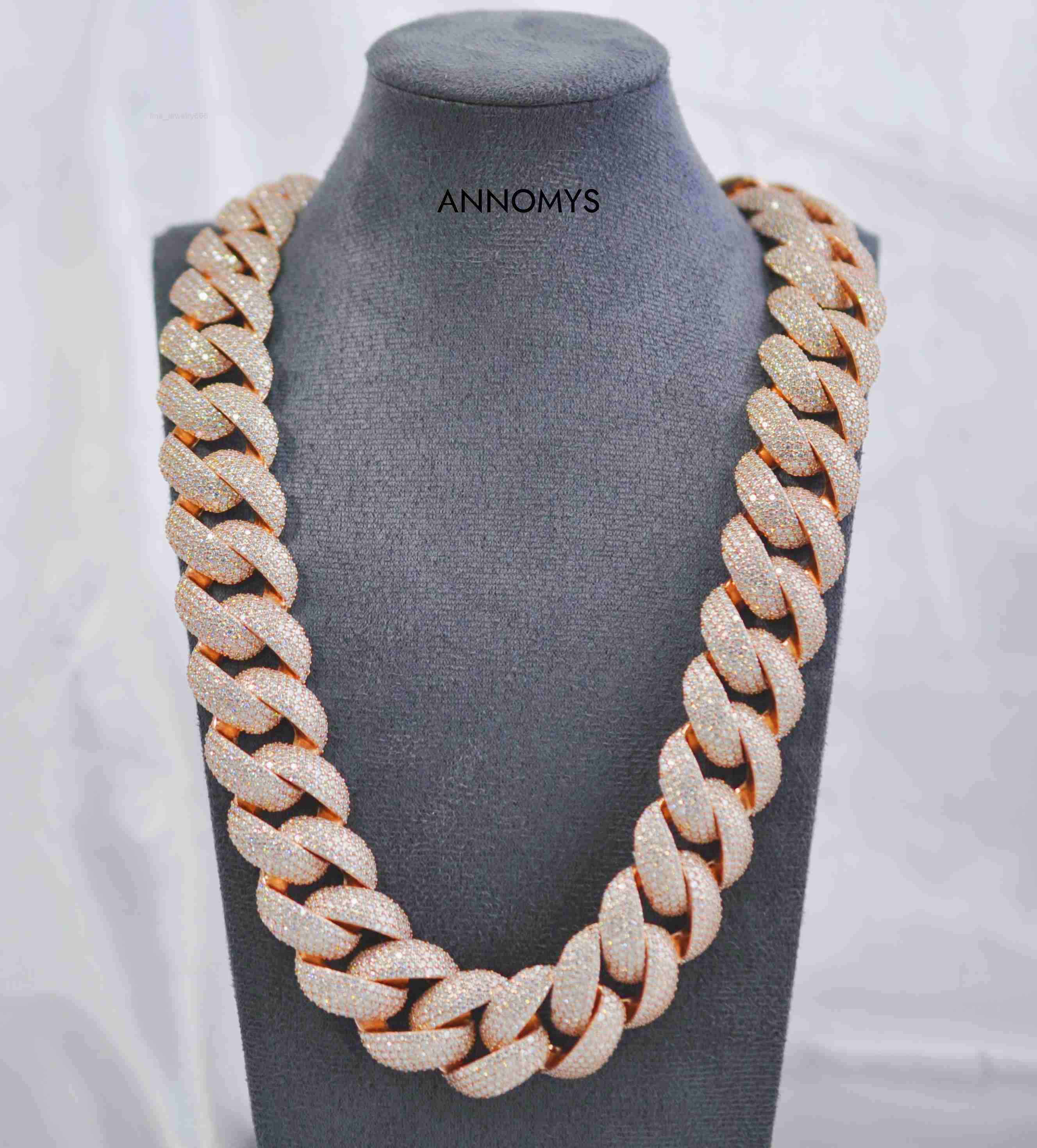 6810mm Gold 925 Sterling Silver GRA Iced Out Mossanite Jewelry VVS Moissanite Diamond Cuban Link Chain Bracelet for Men Women