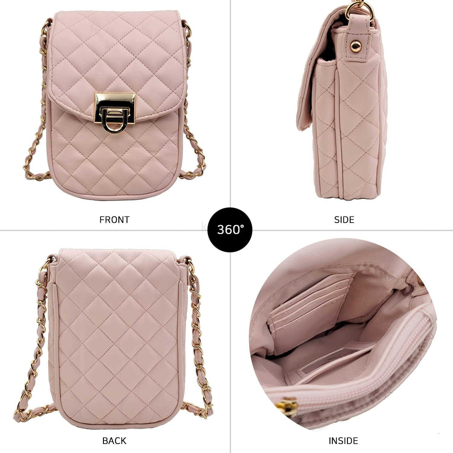 Phone Crossbody Bags for Women Small Vegan Leather Mini Shoulder Wallet Card Quilted Purse Z250910