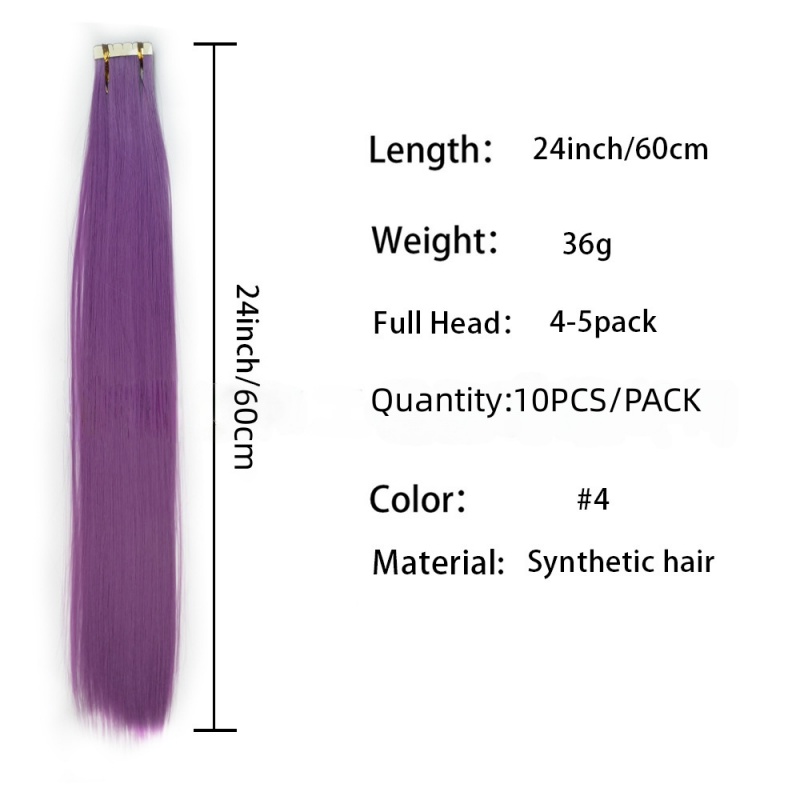 Chemical fiber film hair extension Color long straight hair