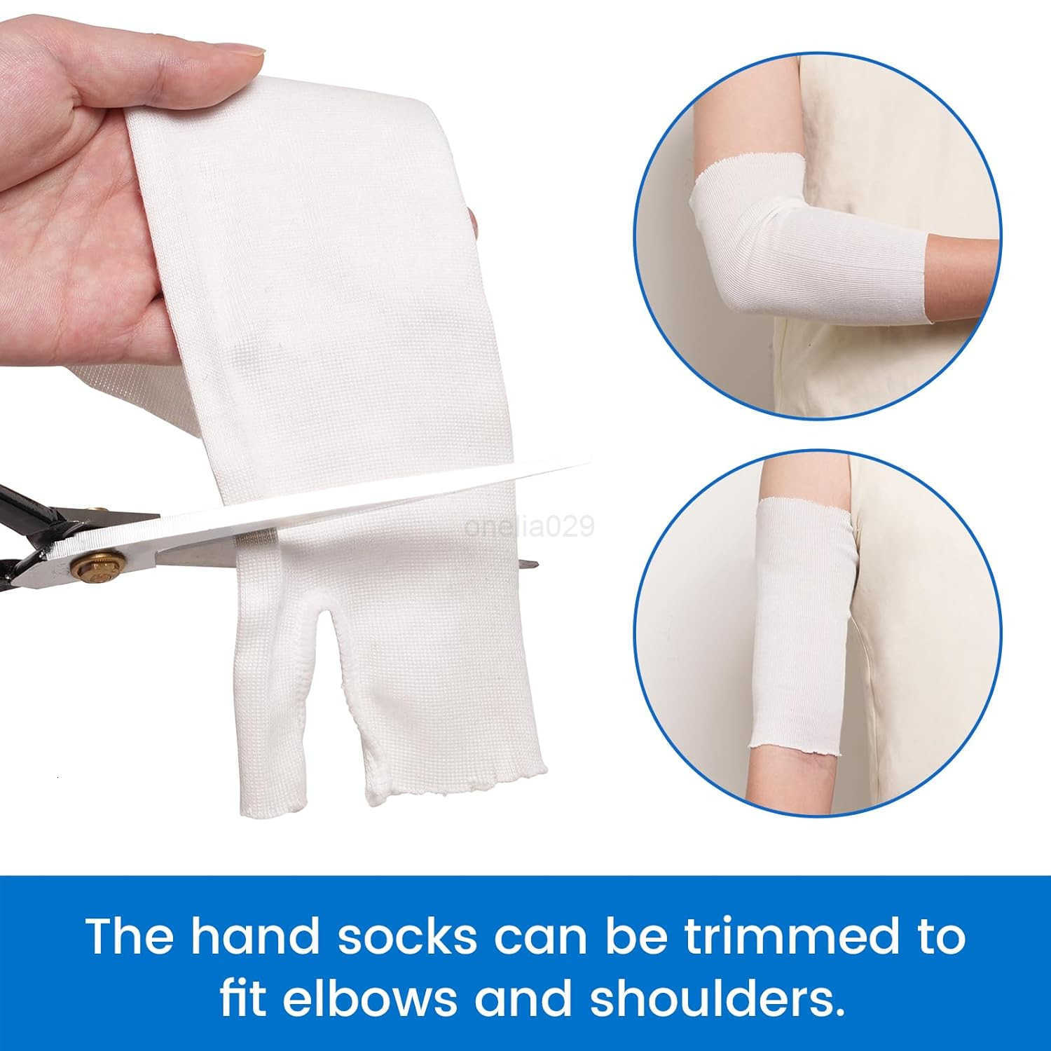 Hand Socks for Splint Pack of 10 Elastic Cotton Stockinette Tubing for Arm Wrist Brace with Thumb Spica Liner Gauze Sleeve Under Cast Wrap Arm Cover f