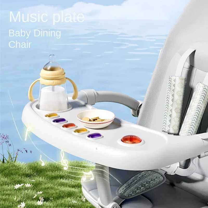 Baby Stroller Can Sit and Lie Down Foldable Lightweight Travel Twoway High Landscape Six Shock Absorption Comfortable Seat W250910