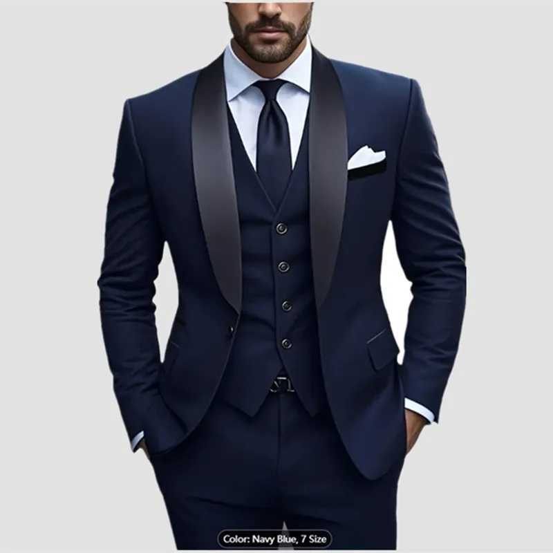 Men Formal Slim Fit Tuxedo Prom Suit Male Groom Wedding Blazers High Quality Groomsman Luxury Dress Business Banquet Party Suit W250910