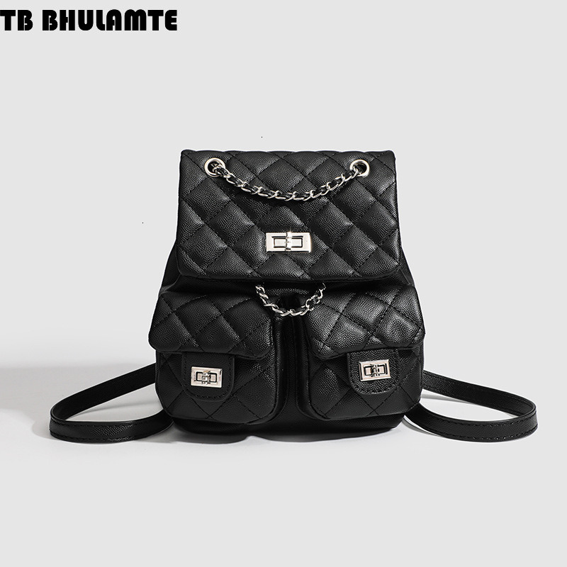 Free Shipping Designer Bag Korean Niche Mini Chain Lightweight Small Luxury Bag Backpack For Women 2025 New Style Student Commuter Double Shoulder Bag