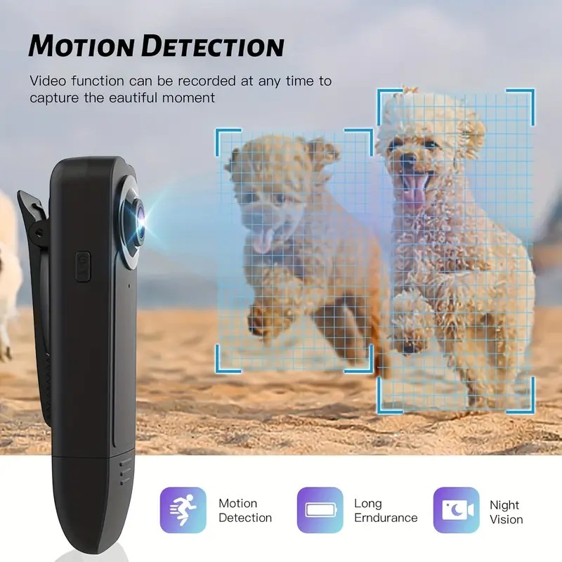 Mini Body Camera 1080P Police Body Camera,Body Worn Cam,Premium Portable,Wearable Patrol Video Recording Camcorder For Work Records,Guard