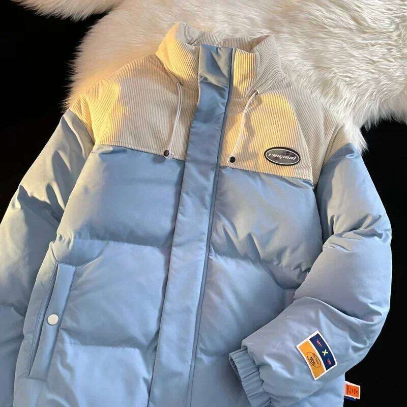 2024 New Winter Jacket Men's Haruku Corduroy ing Thickened Warm Parka Japanese Style Street Cold-proof Padded Coat Ski
